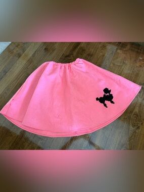 Vintage Charades brand pink poodle skirt costume size XL